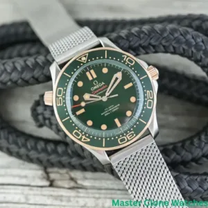 Omega White Green Dial