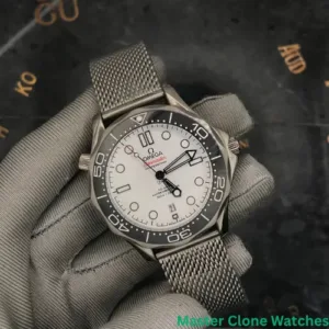 Omega Silver Case with White Dial