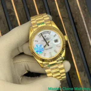 Rolex Day Date 128238 Yellow Gold Mother Of Pearl Dial Replica
