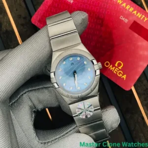 Omega Constellation Blue Silver Dial Watch
