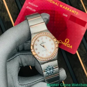 Omega Constellation Quartz 27mm White Silver
