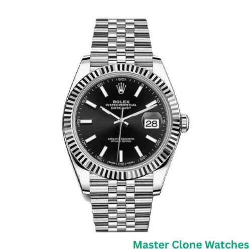 Rolex DateJust Black Dial Stainless Steel 41MM Swiss Replica