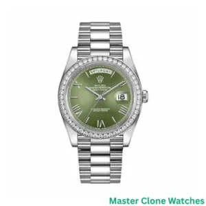 Rolex Day Date Olive Diamond Replica