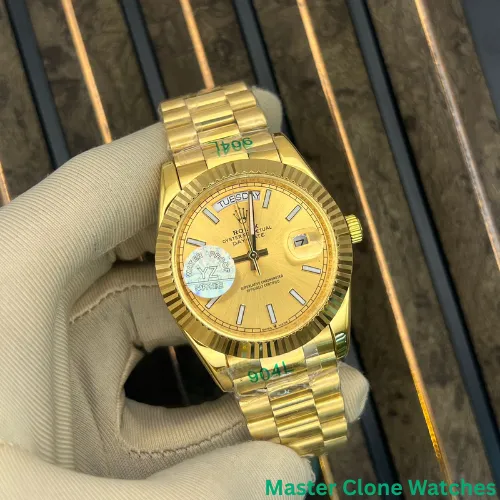 Rolex Day Date Gold Champagne Diamond Dial Watch