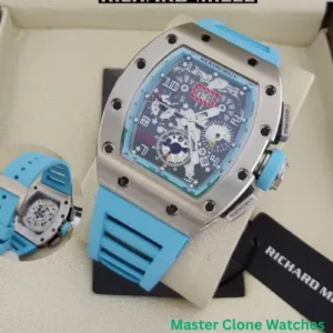 Richard Mille RM011 Blue Ceramic Casin Blue Rubber Strap