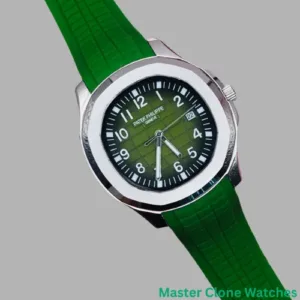 Patek Philippe Aquanaut Green Dial Green Rubber Strap Watch